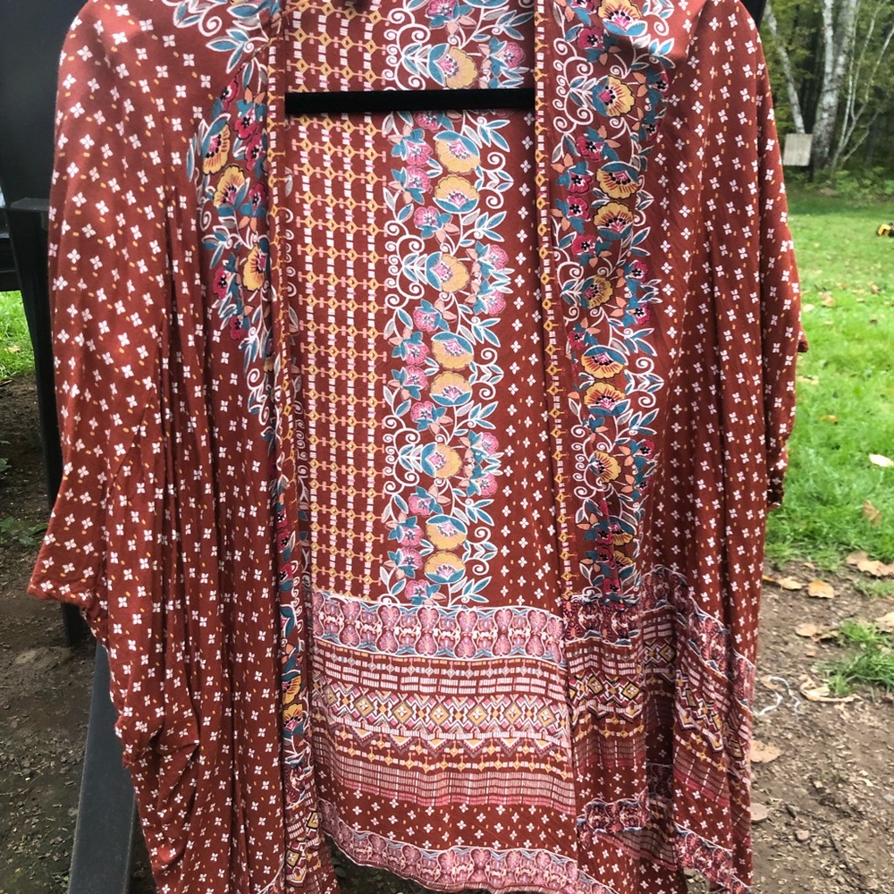 Brown kimono top